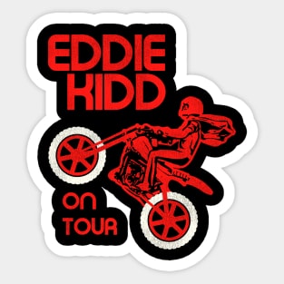 Eddie Kidd On Tour Retro Motorcycle Stuntman Sticker